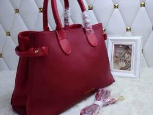 Bolsa Couro Vermelha Burberry
