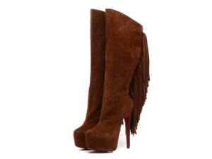 Bota de Salto Alto Couro Christian Louboutin