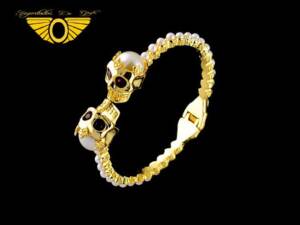 Bracelete com caveira Alexander MCQueen