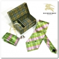 Gravata+Lenço+Abotoaduras Burberry