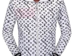 Jaqueta Louis Vuitton x Supreme Com Capuz