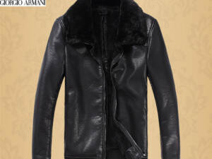 Jaqueta de Couro Giorgio Armani
