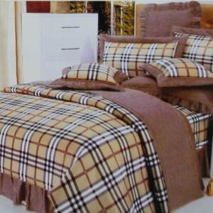 Jogo de cama Burberry Kit Coordenado 6 Pçs. Casal