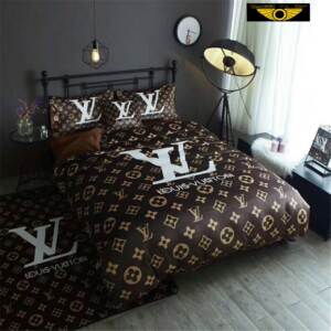 Kit Coordenado Jogo de Cama 4 Pçs. Casal King Size Louis Vuitton