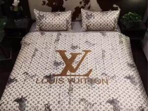 Kit Coordenado Jogo de Cama 4 Pçs. Casal King Size Louis Vuitton