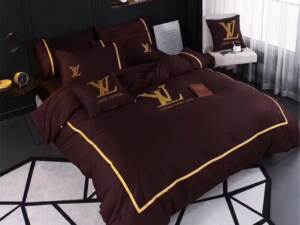 Kit Coordenado Jogo de Cama 4 Pçs. Casal King Size Louis Vuitton