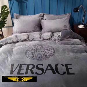 KIT COORDENADO JOGO DE CAMA KING SIZE VERSACE 4 PEÇAS