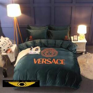 KIT COORDENADO JOGO DE CAMA KING SIZE VERSACE 4 PEÇAS