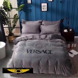 KIT COORDENADO JOGO DE CAMA KING SIZE VERSACE 4 PEÇAS