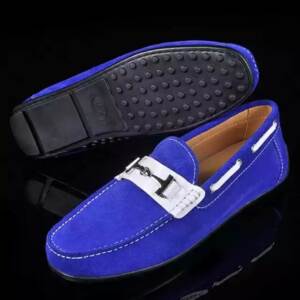 Mocassim Azul de Couro Tod's