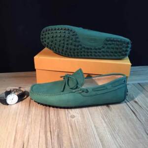 Mocassim Verde de Couro Tod's