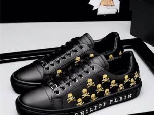 Philipp Plein Tênis de couro Philipp Plein