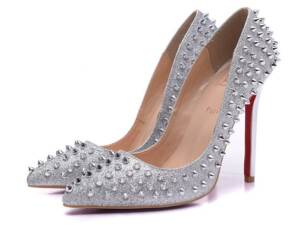 Sapato Salto Alto Prata Christian Louboutin 10cm.