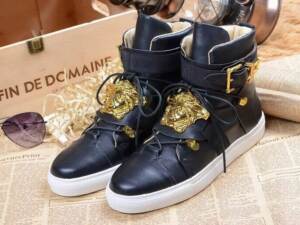 Tênis Cano Alto Couro Versace