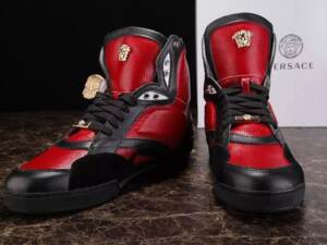 Tênis Cano Alto Couro Versace