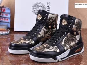 Tênis Couro Cano Alto Versace