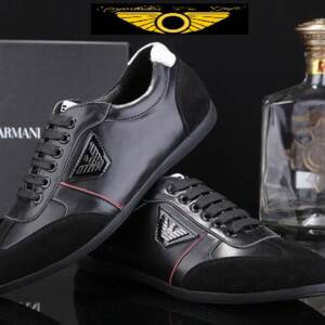 Tênis de Couro Emporio Armani