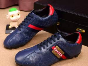 Tênis masc. de couro Gucci