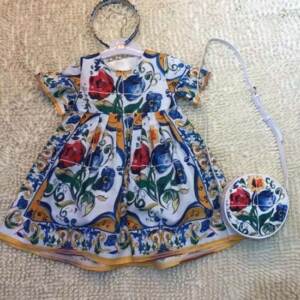 Vestido Infantil + Bolsa + Tiara Dolce&Gabbana